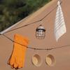3M Outdoor Camping Stretch Clothesline With 12 Clips Windproof Travel Stretchy Clothesline Sock Line Hanging Laundry Drying Rope