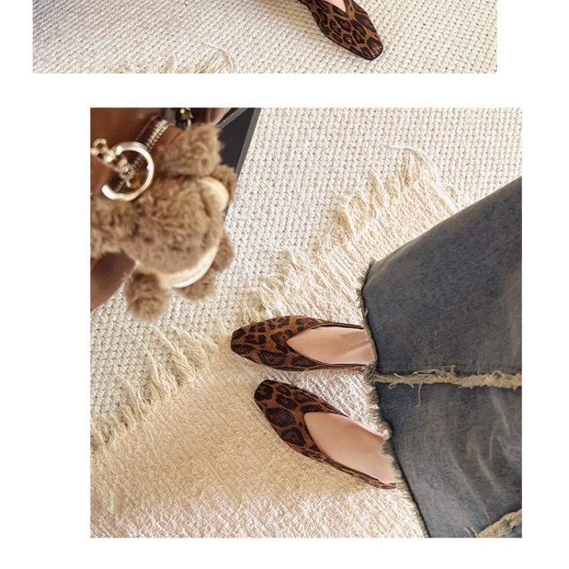 Fashion Big Size 35-43Snake Pattern Leather Woman Square Toe Shallow Ballet Flats Wowen Ballerinas Daily Slip On Loafers Mocasines Mujer