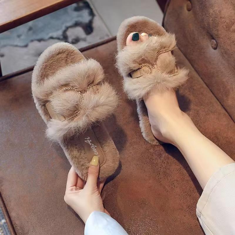 Fashion New Cute Women Autumn Winter Simple Fashion Comfort Loafers Women Casual Elegant Flat Versatile Soft Soled Slippers Slides Women