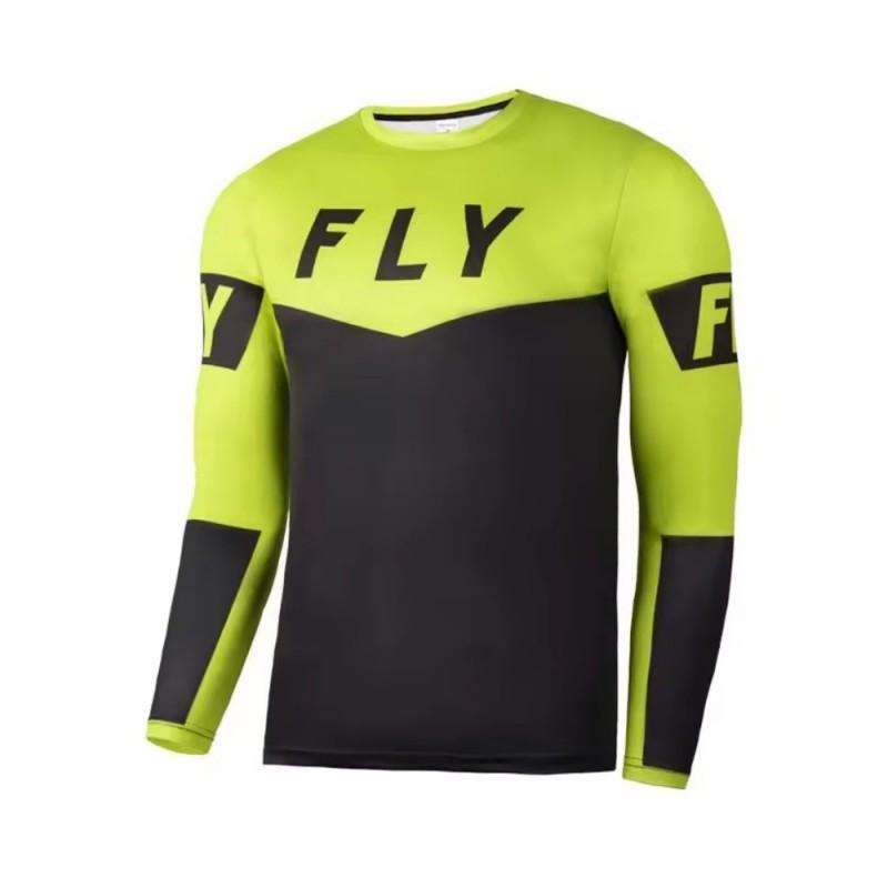 FLY Off-Road Motorcycle Jersey Long Sleeve MTB Cycling T-Shirt Moisture Wicking Breathable Sportswear
