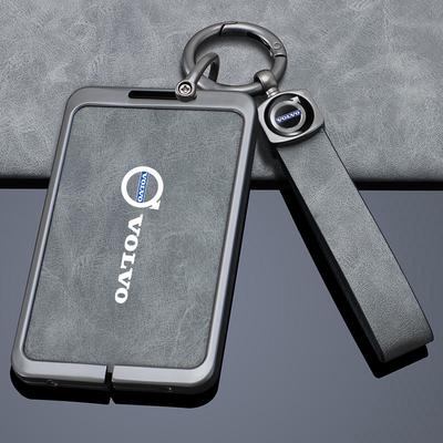 Car Leather Smart NFC Card Key Case Cover Shell Holder Keychain Bag For EM90 EX30 2024 Polestar Key Protection Accessories