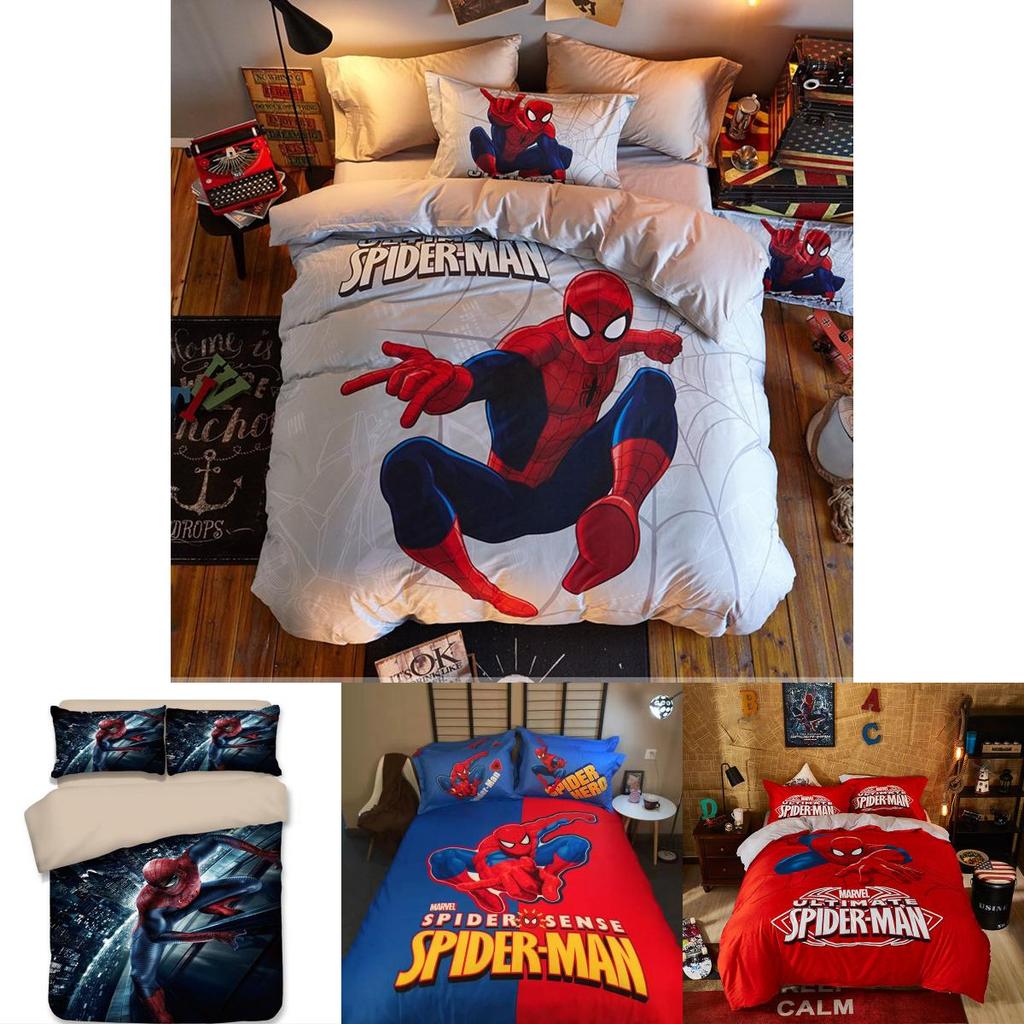 Spiderman 3D Bettwäsche-Set Bettbezug Bettwäsche-Set Kissenbezug Laken Mit Vielseitigem Design Ideal Für Jede Schlafzimmer-Ästhetik