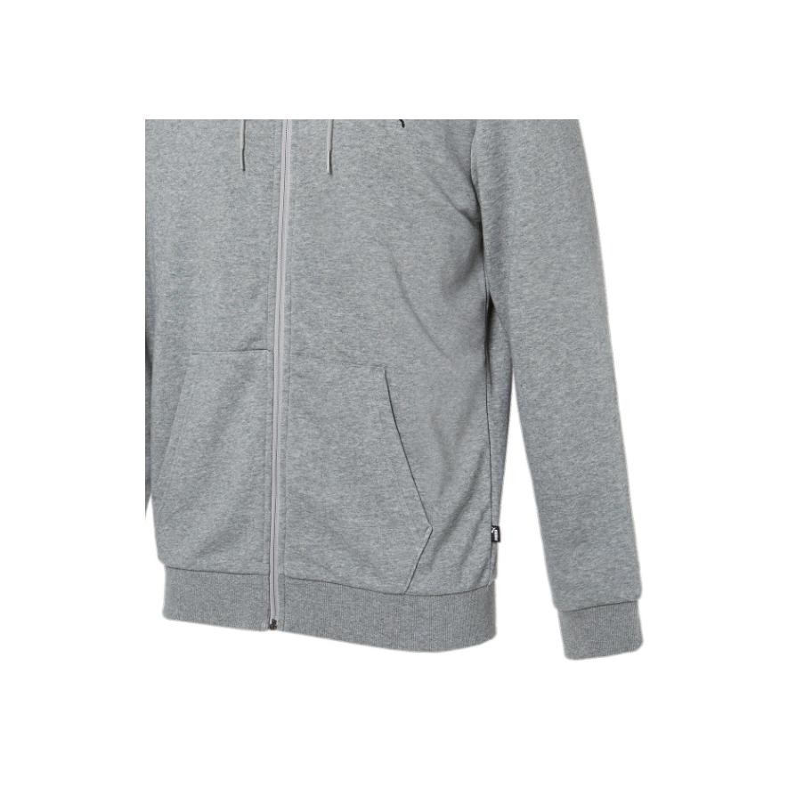 Puma Logo Spliced Zip-Up Hoodie Jacket Men Jackets Gray 847219-03