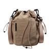 Women Fashiable Drawstring Design Canvas Handbags Korean Mini Cell Phe Bag Small Crossbody Casual Ladies Travel Shoulder Bag