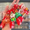 2Pcs Cartoon Cute Santa Claus Tree Keychain Christmas Party Decoration Bag Ornaments Car Key Pendant Exquisite Small Gift