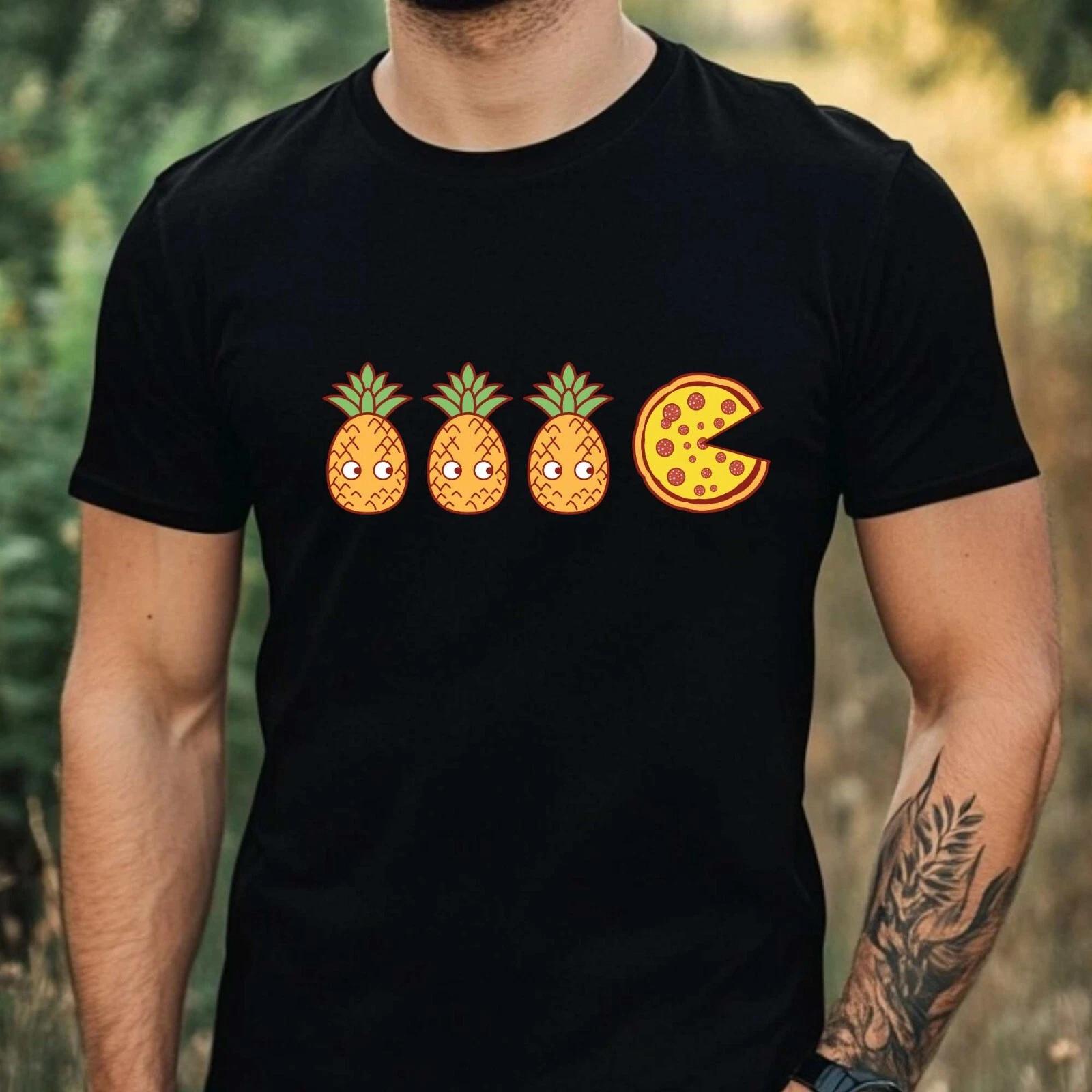 T-Shirt Herren Lustige Pizza Motiv Baumwolle Größe XS bis 5XL XXXL