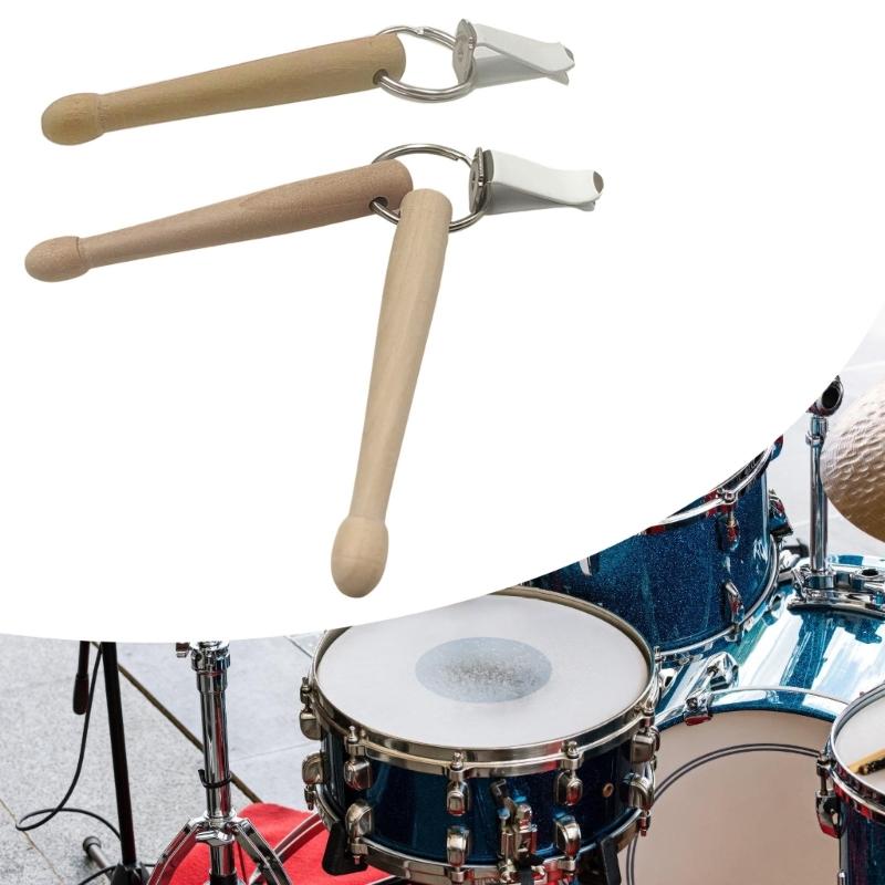 Miniature Maple Drumstick Keychain Compacts Portables Wooden Drumstick Music Enthusiast Accessory