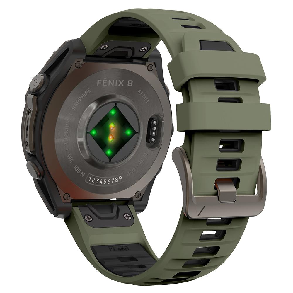 KALEBOL QuickFit 22mm Watch Strap for Garmin Fenix 7 Pro/7/6 Pro Dual Color Silicone Wrist Band