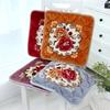 Floral Pattern Dining Chair Cushion Square Soft Office Computer Chair Seat Cushions Winter Car Seat Pad Non-slip Stool Cushions
