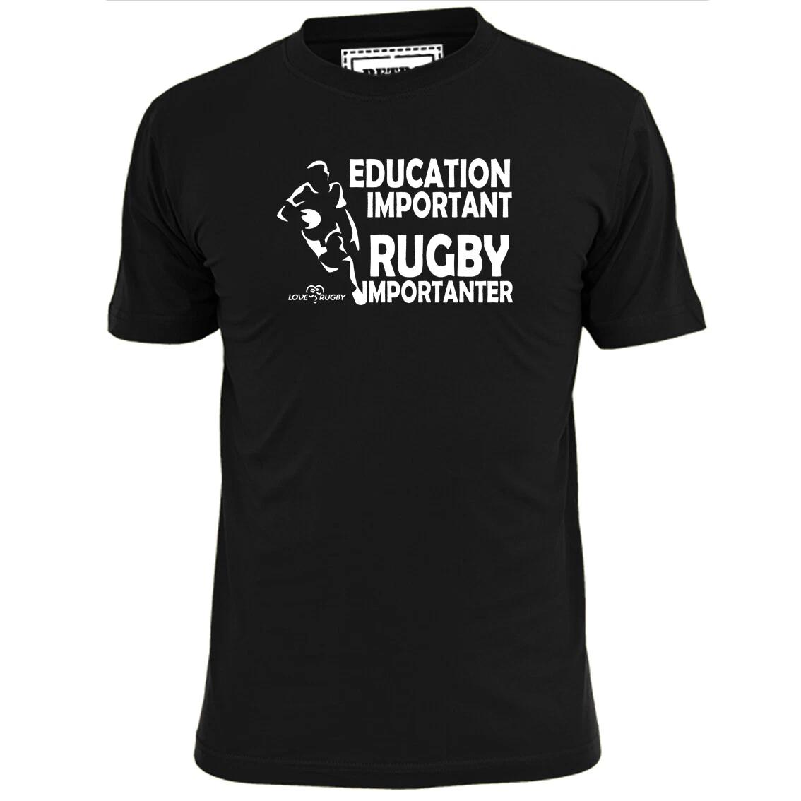Mens Education Important Rugby Importanter Funny T shirt Six Nations Rugger 4XL