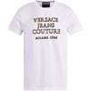VERSACE JEANS COUTURE GOLD STAMPED LOGO T SHIRT-WHITE. Unisex T-Shirt