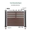 WPC Outdoor Garden Fence and Railing - Wood-Plastic Decking and Grille Panel