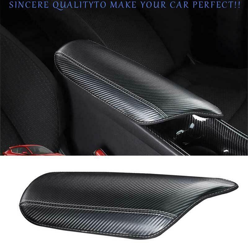 For Toyota CHR CH-R 2016- Carbon Fiber Leather Central Armrest Box Cover 1pc