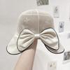 Bow Decor Bucket Hat Color Block Wide Brim Hats Summer Breathable Sunscreen Fisherman Hats Suitable for Seaside Travel