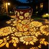Waterproof Solar Sunflower Lantern: Wrought Iron Projection Lamp for Outdoor Courtyard Decoration