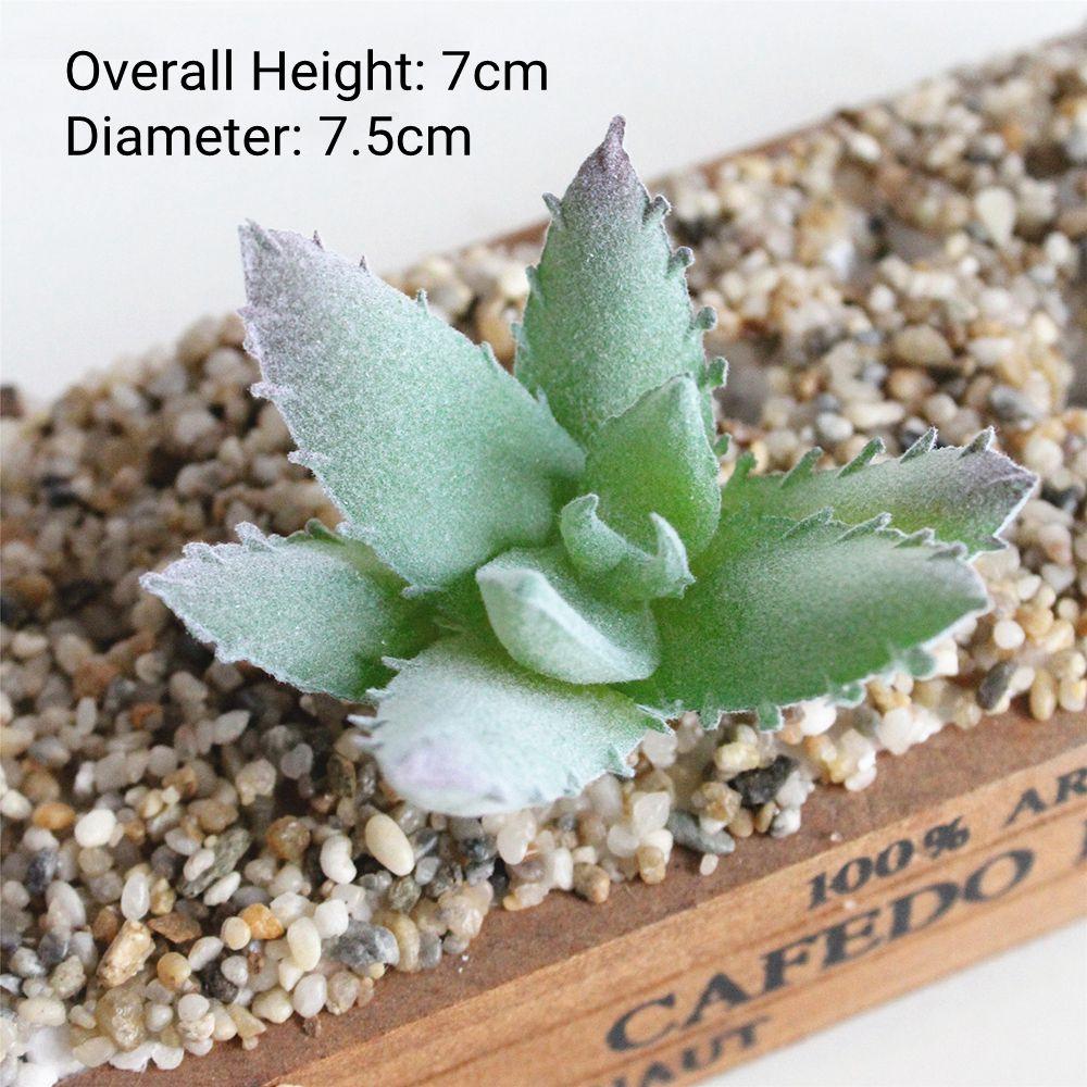 Green Flocking Artificial Succulent Plants Home Bedroom Living Room Decor Fake Plants DIY Flower Arrangement Plante Artificielle
