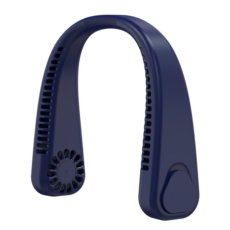 

F2 USB Summer Air Cooling Neck Fan Leafless Hanging Neck Fan Bladeless Neckband Fan Blue