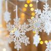 Transparent Artificial Snowflake Decoration Xmas Tree Hanging Pendant  Merry Christmas Decoration