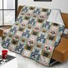 French Bulldog Dog Cute Ultra-Soft Flannel Printed Blanket Velvet Plush Throw Blanket Nap Cover High Quality Home Use Sofa Decor
