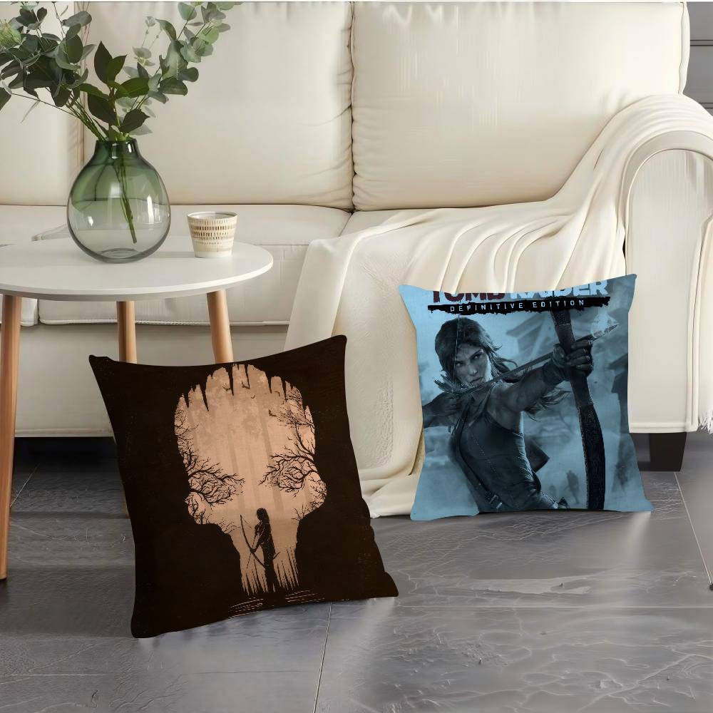 Lara Croft Tomb Raider Game Pillow Gift Home Office Decoration Pillow Bedroom Sofa Car Cushion Coverpillow Case