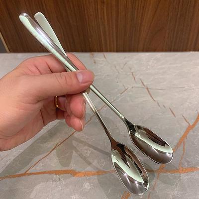 Stainless Steel Long Handle Stirring Spoon Coffee Tea Spoons Dessert Spoon Stirring Rod Spoon Kitchen Accessories
