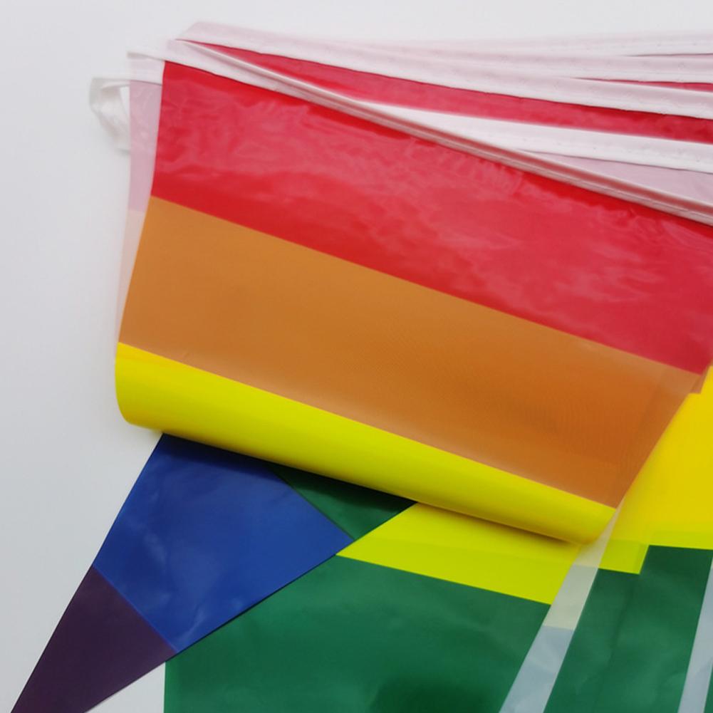 5/10M LGBT Pride String Flag Pennant 10/20 Flags Rainbow Bunting Gay Pride Banner for LGBT Festival Party Celebration
