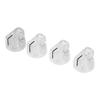 4Pcs Effect Pedal Knob Slot Design Transparent Plastic Easy Control Instrument Accessory