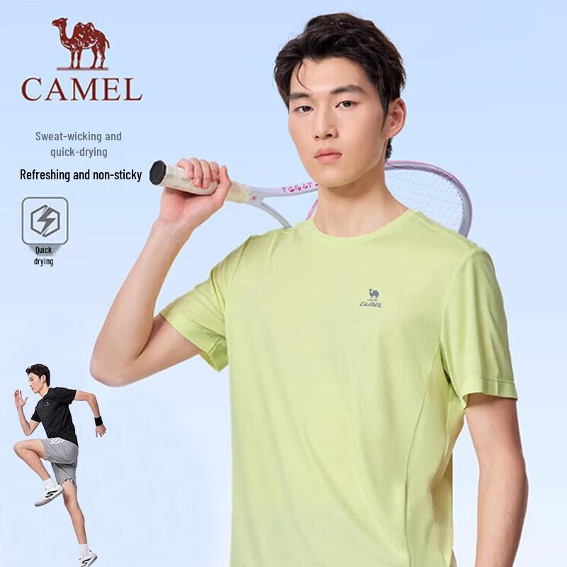 Camel Men's Quick Dry Round Neck Short Sleeve T-Shirt