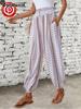 Ethnic Pattern Printed Pants Bohemian High Waist Long Trousers