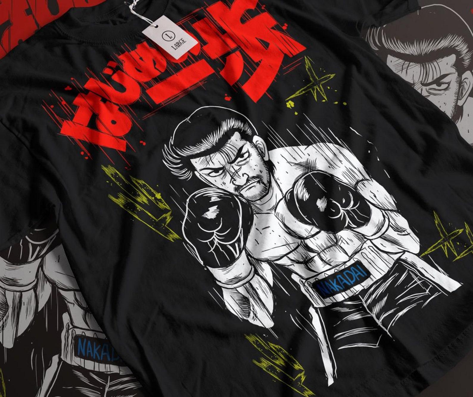 Manga T-Shirt, Sport 90s Anime Lovers, Boxing GYM Anime T-Shirt, Otaku Ropa, Graphic Anime Unisex Shirt L