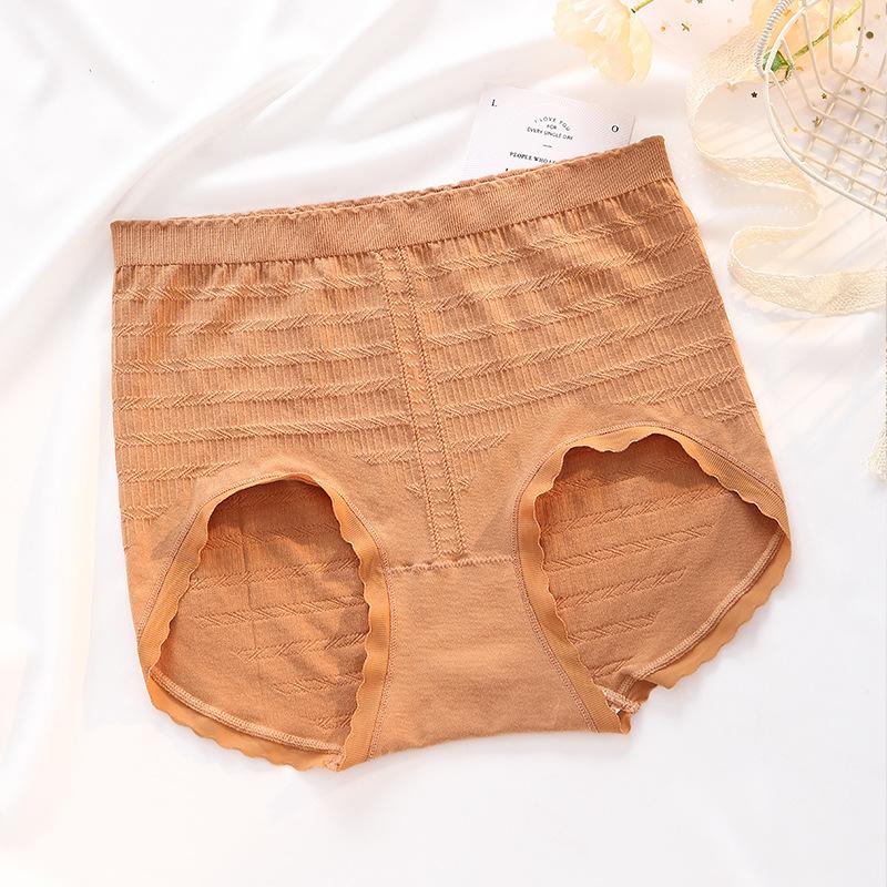 

Жіночі Осінні та Зимові Безшовні Трусики-Бразиліани з Підтримкою Стегон, Високою Талією, з Елементами Риб яча Кістка з Боків Вух one size