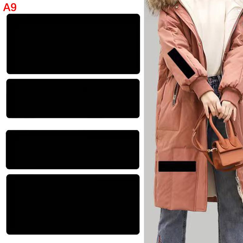 1Set No Ironing Stickers Patches Down Jacket Universal Black Self Adhesive Patcher Repair Washable Sewing Fabric Diy Fix Patch