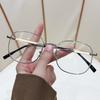 Neutral Photochromic Myopia Glasses with Polygonal Metal Frame Lightweight High-end Fashionable Business and Daily Glasses 0 To -4.0