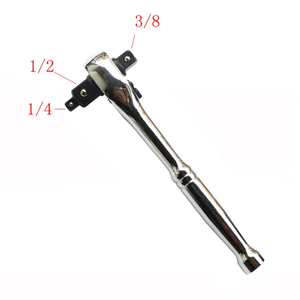 1/4" 3/8" 1/2" Drive Ratchet Wrench Professional Heavy Duty Ratchet Quick-release Reversible Ratchet Spanner 72-Tooth