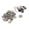 100 Set Pin Back Button Parts Blank Smoothing Metal Durable Clip Button Making Supplies for Badge Craft DIY 56MM