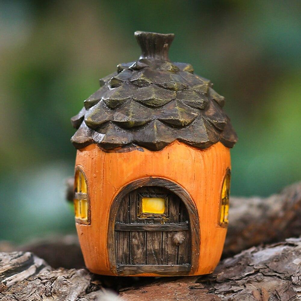 Garden Ornament Bonsai Decorations Resin Mushroom Flower Pine Cone House