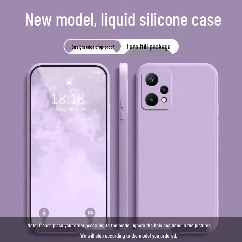 Realme V25 Anti-Drop Solid Color Soft Case with Full Coverage and Unique Straight Edge Design.