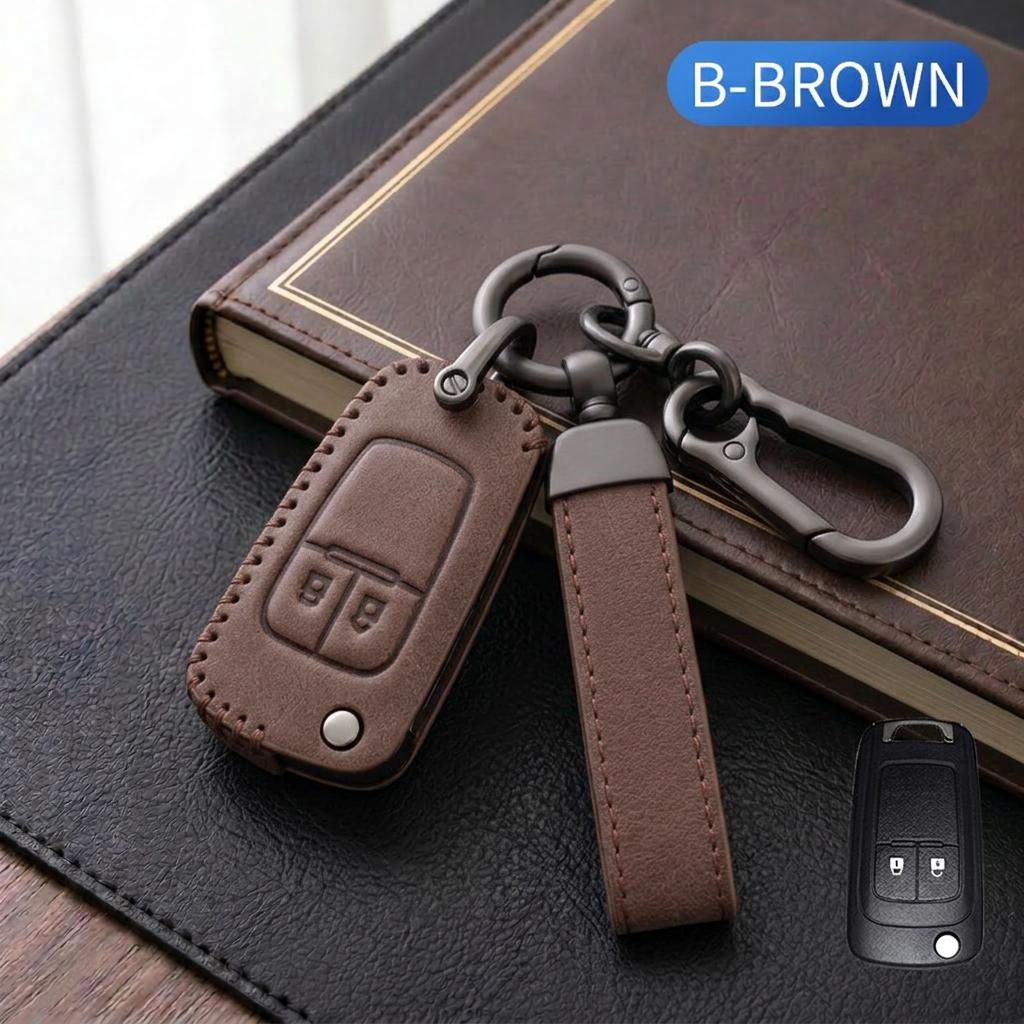 Leather Car Key Cover For Chevrolet Cruze Malibu Camaro Spark Sonic Trax Aveo Orlando Volt Equinox 2/3/4 Button Key Fob Case