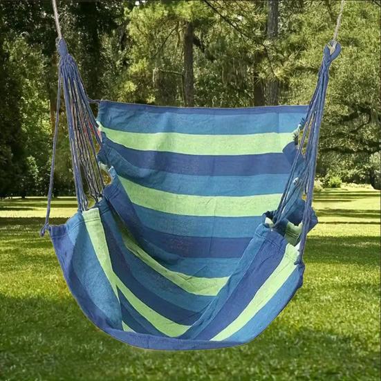 1 Set Hammock Chair with Storage Bag Ropes Hold Up To 200Kg Waterproof Canvas Hanging Chair Indoor Outdoor Ceiling Tree Hanging Swing Chair