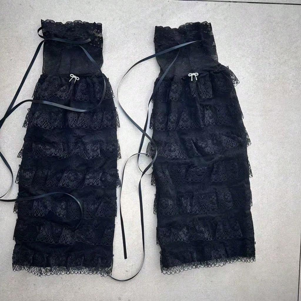 Neue süße Prinzessin Lolita weiße Spitzen-Beinwärmer Lolita Netzstrümpfe Abdeckung