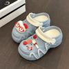Cute girl heart hole shoes women's new summer casual outer wear thick-soled two wear beach cool slippers