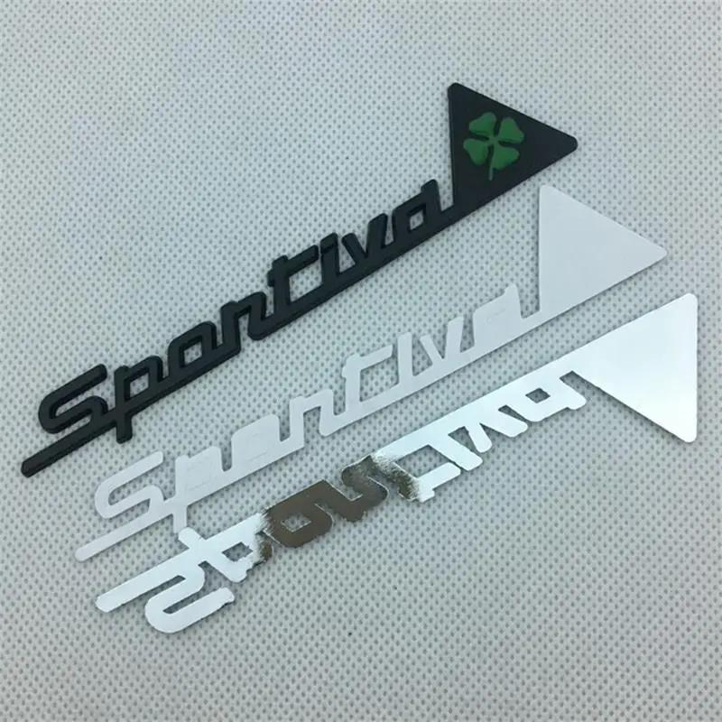 SVMHZ1 Car Styling Side Window Sticker SPORTIVA Logo Badge For Alfa Romeo 159 156 147 4C Giulia Stelvio Giulietta Mito Auto Accessories