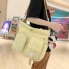 Large Capacity Nylon Tote Bag Street Fashion Casual Shoulder Bag Pink