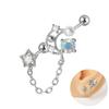 Stainless Steel Ear Ring Tragus Helix Ear Lobe Stud Flower/Moon/Star Women Girls Drop Earring Fashion Ear Accessory