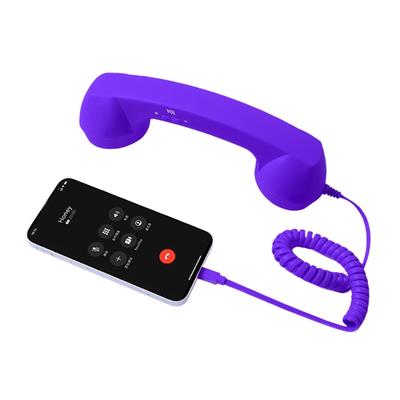 Classical Telephone Receiver Design Headphone USB C Headset With Noise Canceling Microphone For Office And Home Use