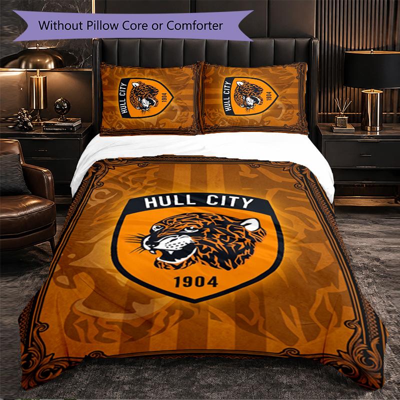 Hull FC Pattern Microfiber 3Pcs Bedding Set Decor Duvet Cover Set For Bedroom Home Use
