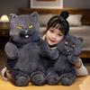 Cute Simulation British Short Blue Cat Doll Plush Toy Kitten Doll Girl Sleeping Soothing Throw Pillow Rag Doll