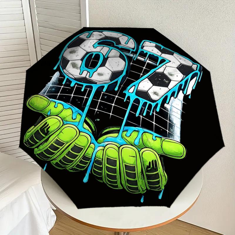 1PC Soccer Football Umbrella-8-Rib Reinforced, Automatic Open, Lightweight & Durable, Fashion Accessory for Outdoor, J0336