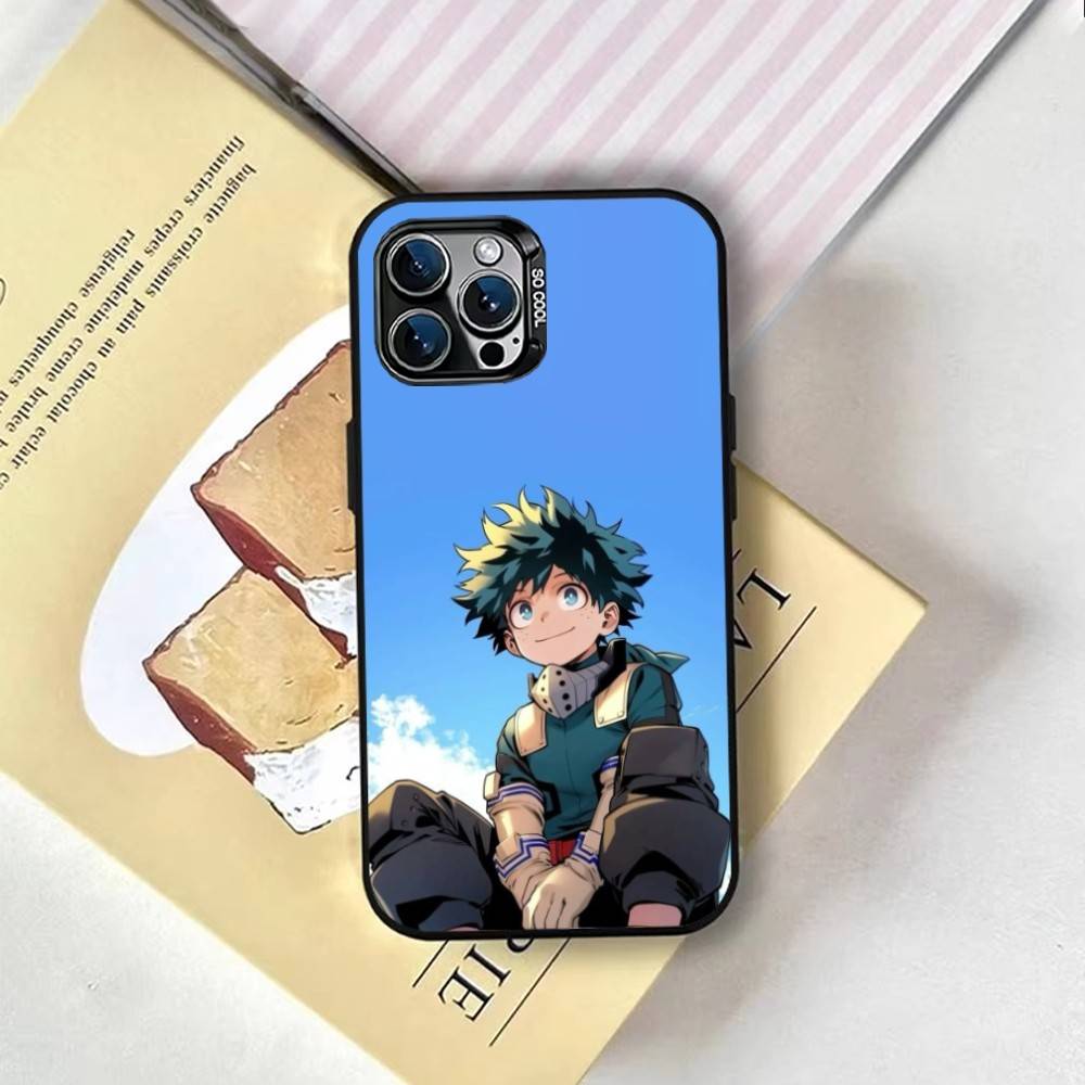 My Hero Academia Izuku Midoriya Phone Case For iPhone 17,16,15,14,13,12,11 Plus,Pro Max,XS,Colored Silver Plated Inside Cover