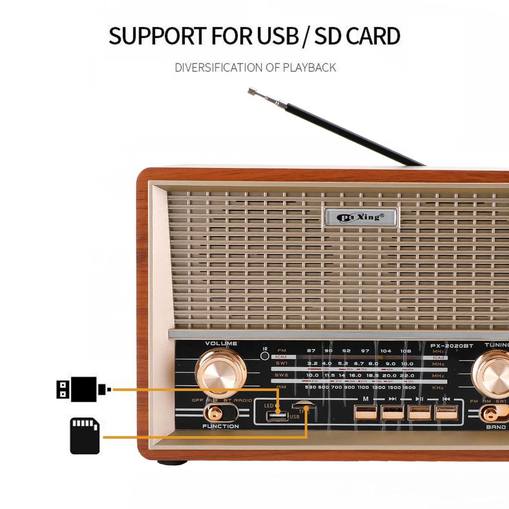 Dekoratives Radio im Retro-Stil Multifunktions-Musikplayer Bluetooth-Lautsprecher Radio